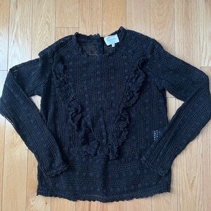 Sezane Crochet Blouse size 36 small
